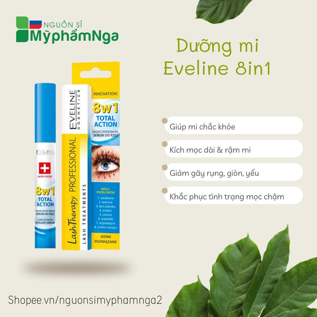 Dưỡng mi Eveline 8in1 - Dưỡng dài dày &amp; cong mi Eveline