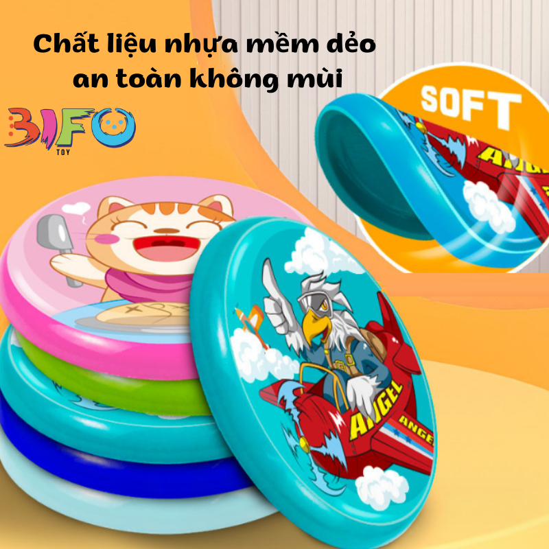 Đĩa bay mềm đĩa bay cầm tay ném xa, đĩa ném đồ chơi thể thao frisbee nhiều hình ngộ nghĩnh cho bé size to