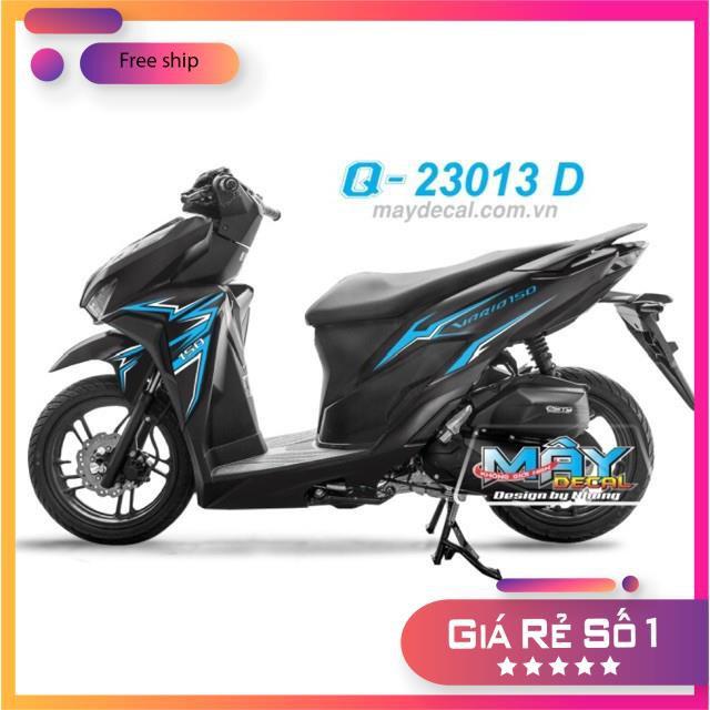 Tem rời vario 150 dán xe đen 23013 3 lớp ko bay màu bảo hành màu sắc vĩnh viễn
