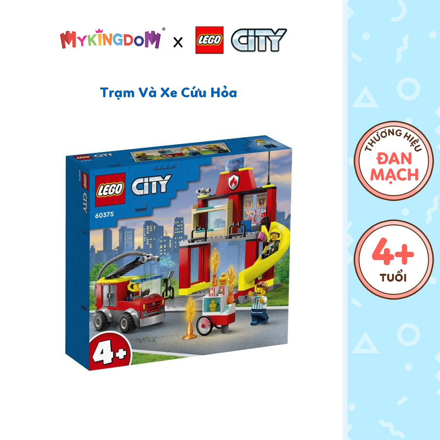 Đồ Chơi Lắp Ráp LEGO City Trạm Và Xe Cứu Hỏa 60375 (153 chi tiết)