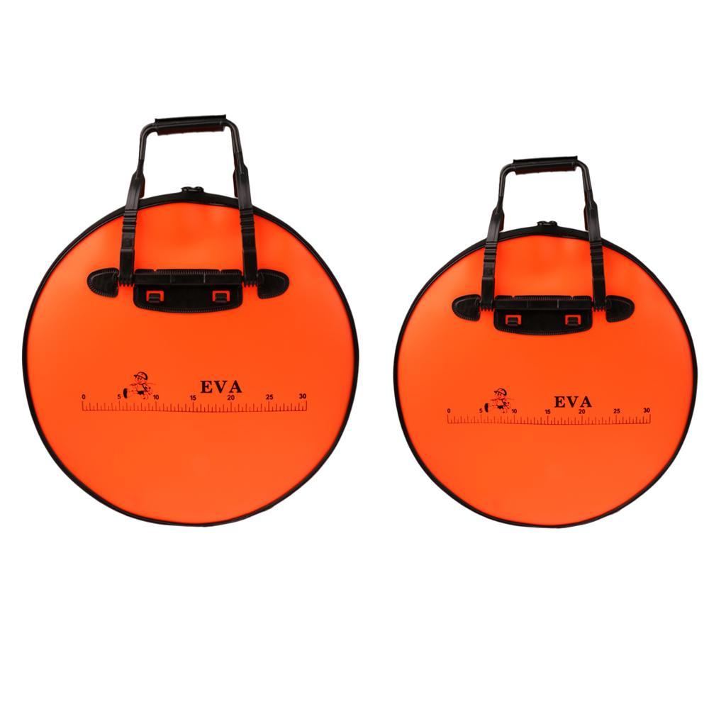 2Pcs Waterproof Fish Bucket Folding Fish Shopping Bag Fishing Baits Handbag