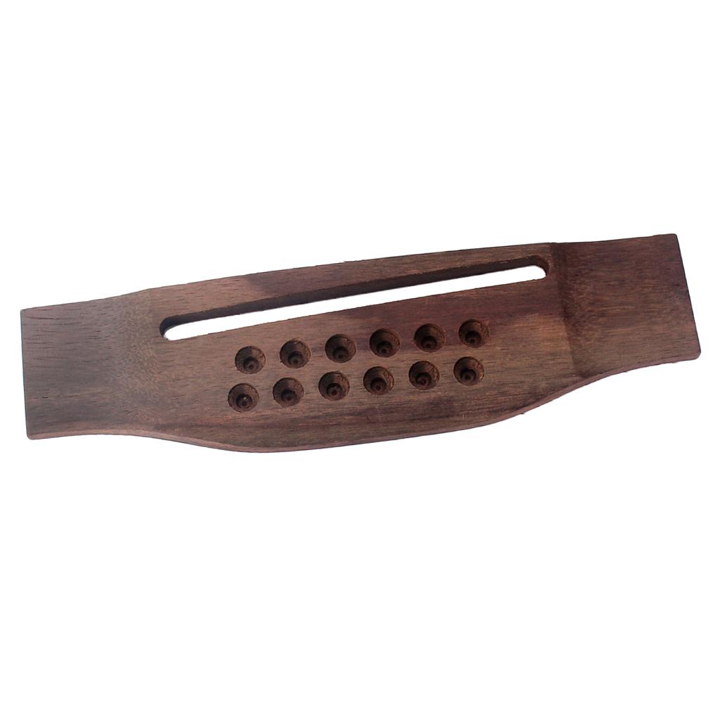 1 Piece DIY Rosewood Guitar Bridge for 12 Strings Acoustic Guitar Parts