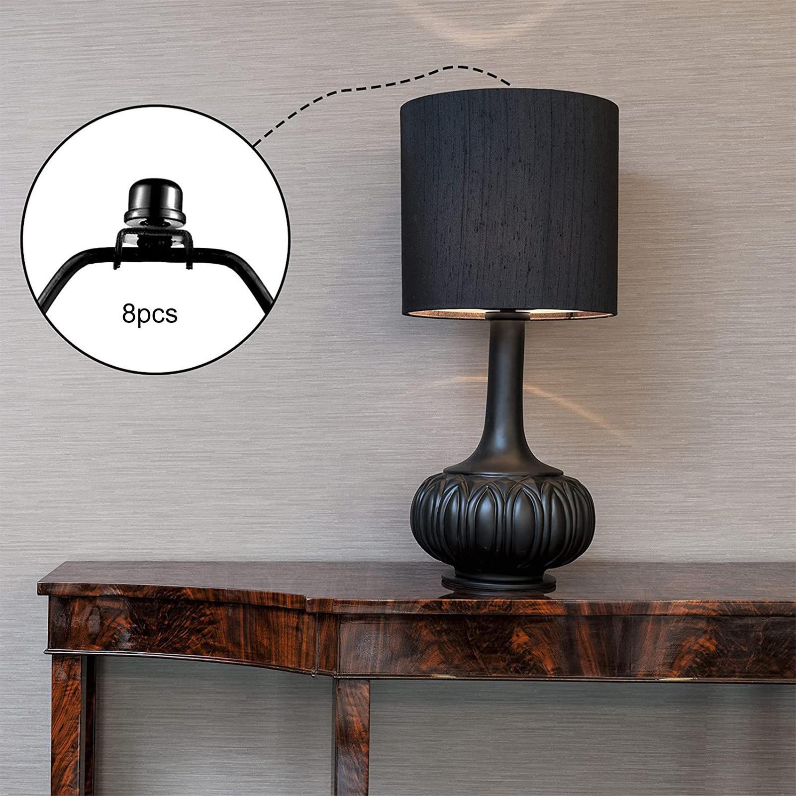 8x Metal Lamp Finials Caps Tapped of Tops for Lamp Shade Holder Harp