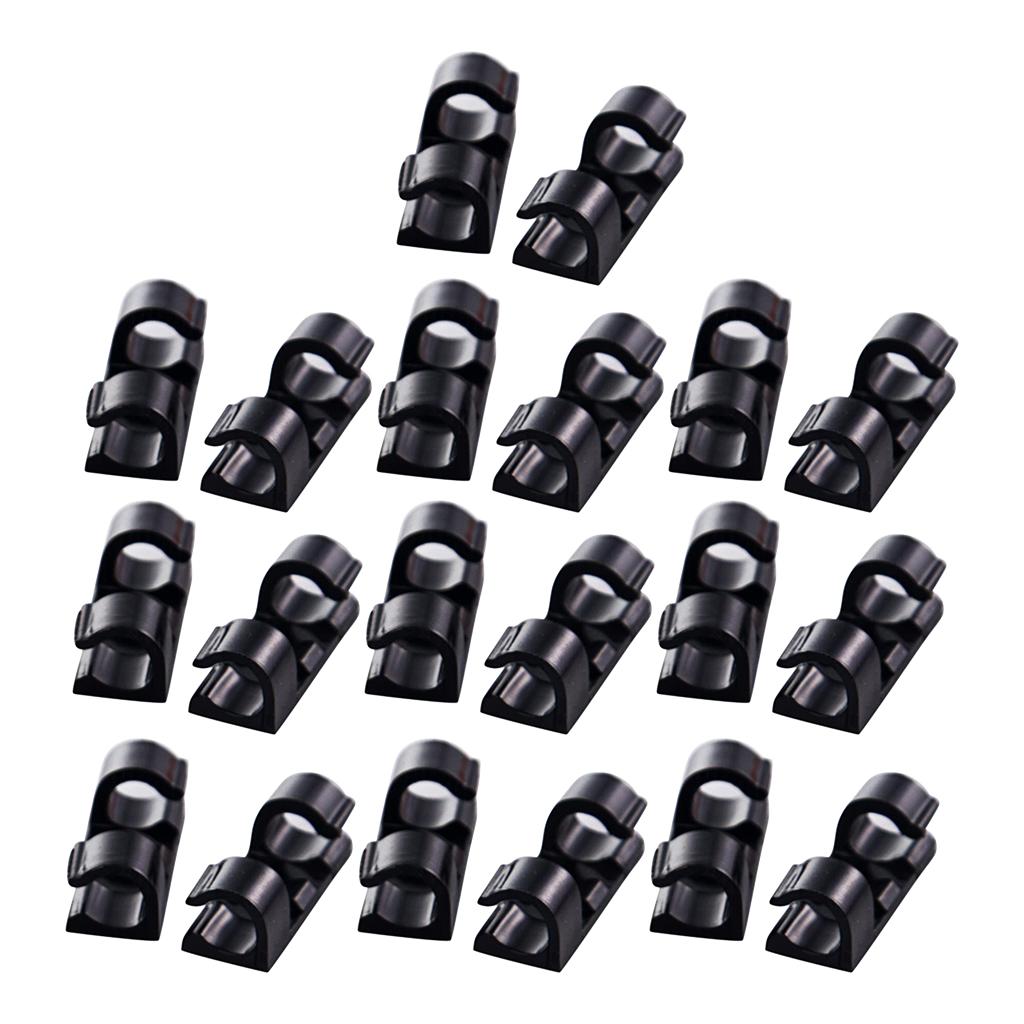 Mount Clip Wire Electrical Cable Clamp Holders Plastic Self-Adhesive 20pcs