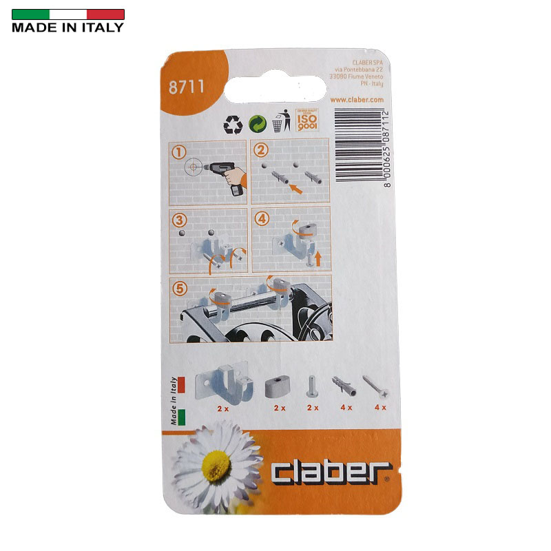 Móc treo cuộn vòi vòi tưới cây Claber 8711 - phù hợp với cuộn vòi 15m hoặc cuộn Rulo cuộn ống