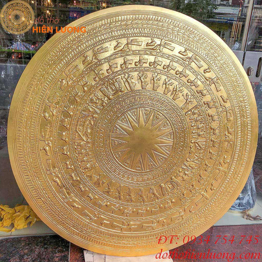 Mặt Trống Đồng Mạ Vàng 1m2