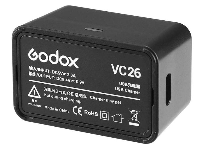 Sạc Godox VC26 cho đèn Godox V1 Hàng Chính Hãng