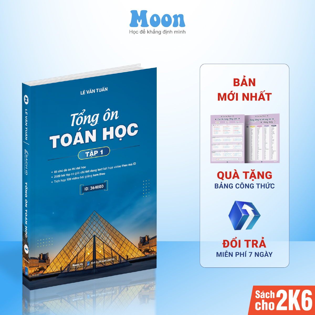 Sách Id Moonbook Tổng Ôn Toán Học Lớp 12 Tự Học Luyện Thi Thpt Quốc Gia Môn Toán 2023 - Tập 1