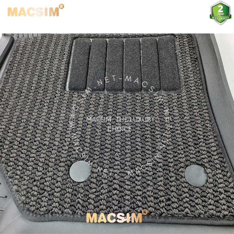 Thảm lót sàn 2 lớp xe ô tô TOYOTA LAND CRUISER 2010-2021 Nhãn hiệu Macsim 3W chất liệu nhựa TPE đúc khuôn cao cấp - màu đen