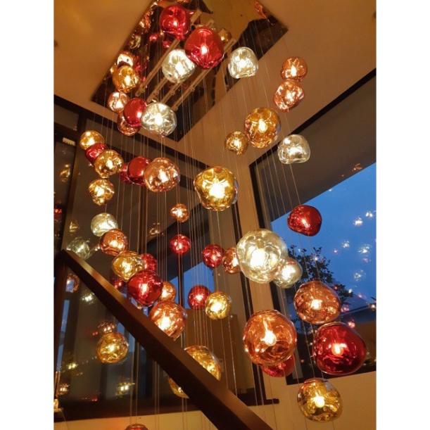 Đèn thả thông tầng hiện đại, đèn phòng khách, khuyến mãi bóng led