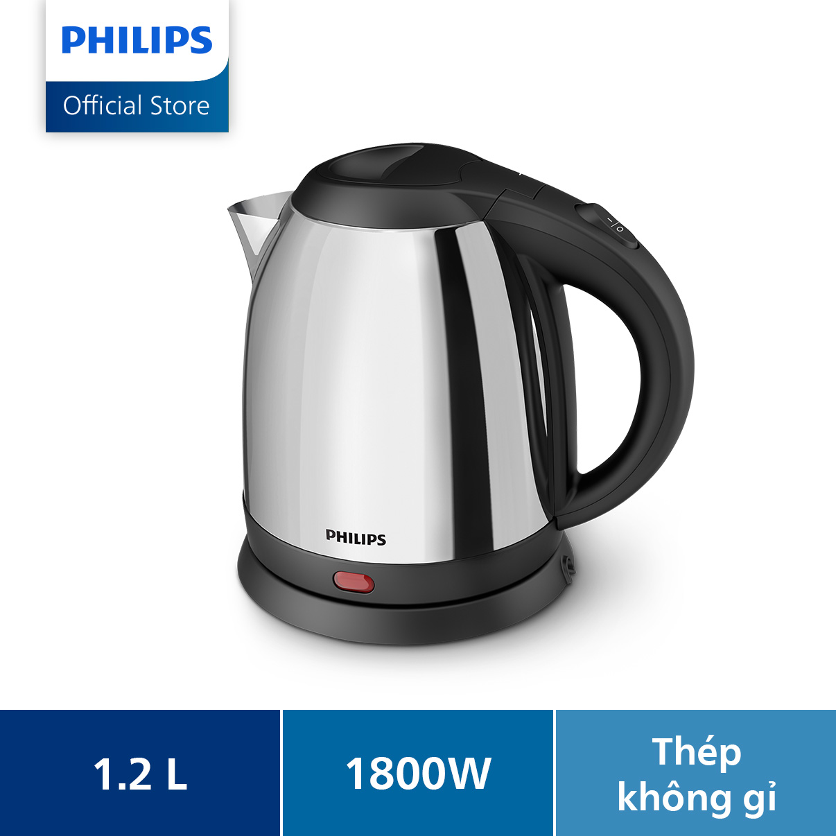 Bình đun siêu tốc PHILIPS HD9303 /03 1.2L - Hàng Chính Hãng