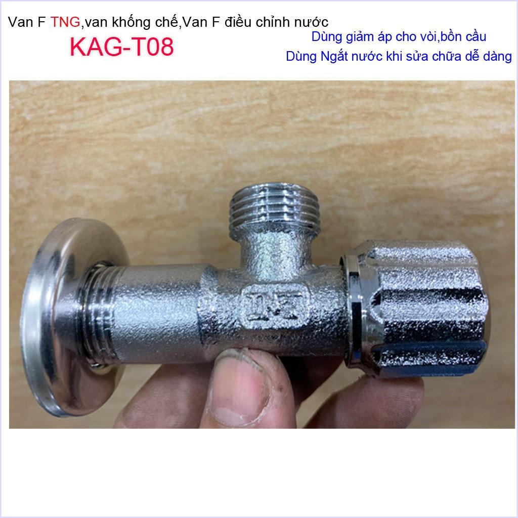 Van giảm áp lực nước KAG-T08, van F TNG đồng nguyên chất bền bỉ sử dụng tốt, van khống chế điều chỉnh nước