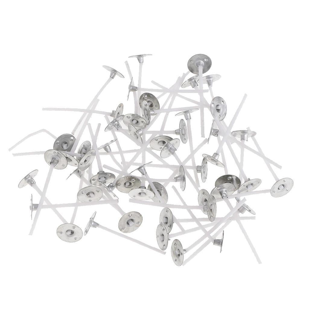 200x Natural Cotton Candle   with Tab for Christmas Candle Making 3.5cm