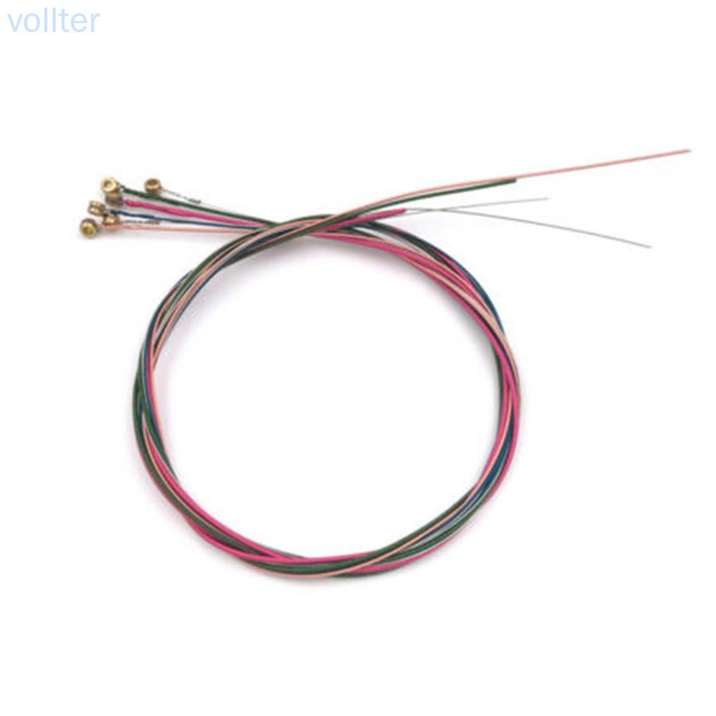 VOLL 6PCS Acoustic Guitar Strings Set Colorful Guitar Strings E-A for Acoustic Folk Classic Guitar