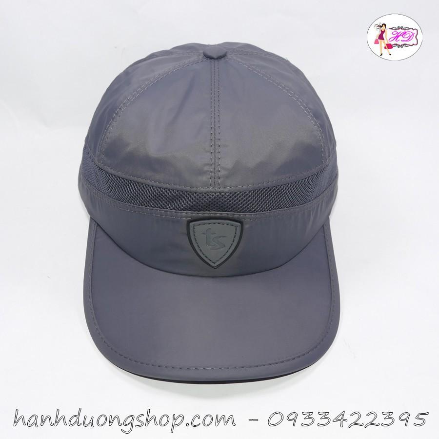 Nón kết vải dù & lưới kết hợp mặt da đẹp TS - TD18