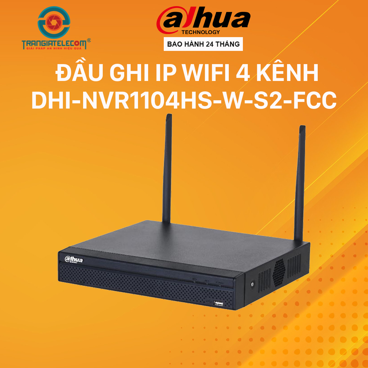 Đầu Ghi Hình IP Wifi 4 Kênh DAHUA DHI-NVR1104HS-W-S2-FCC - Hàng chính hãng