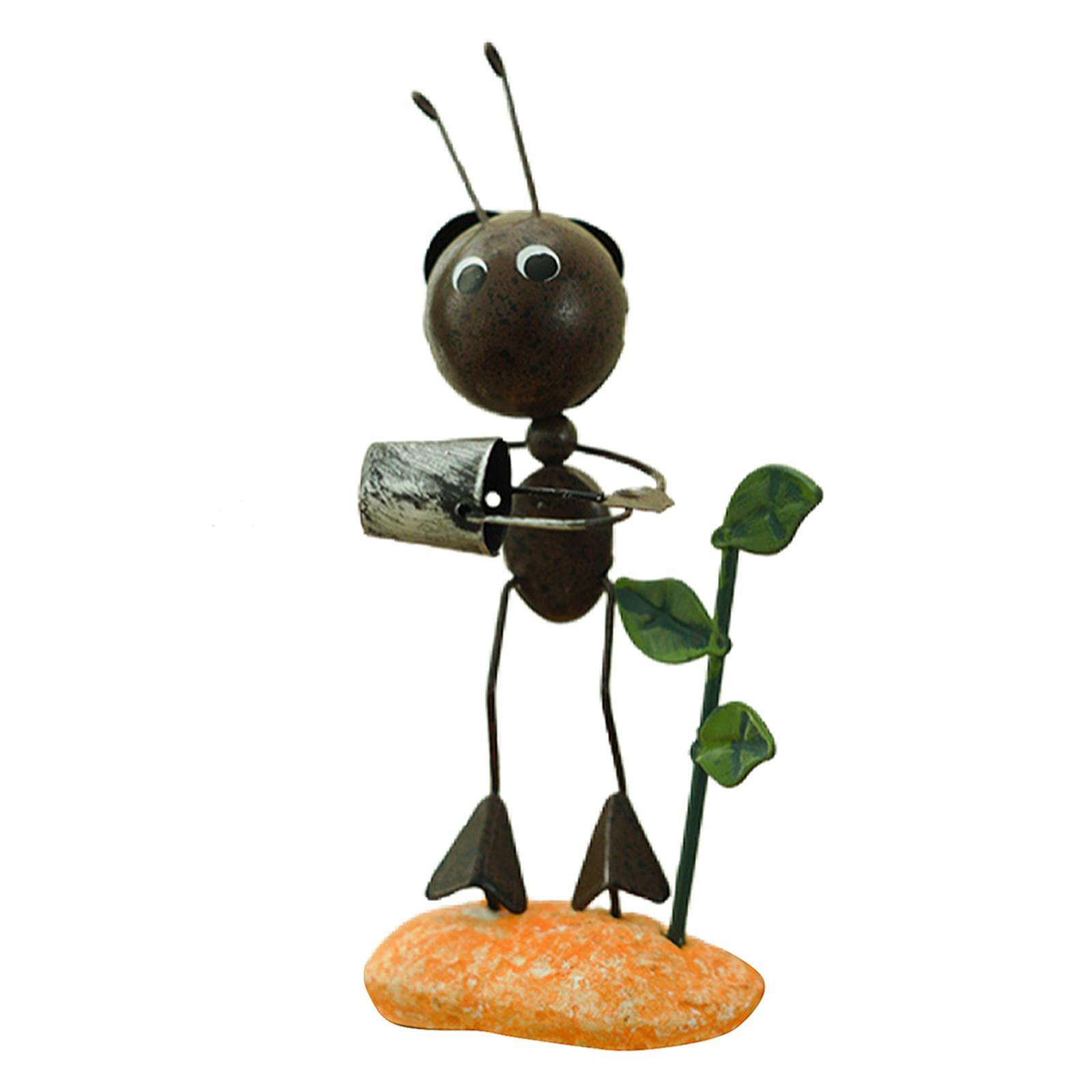 Hình ảnh 2pcs Cute Resin Ant Figurine Statue Sculpture Model Home Desktop Decoration