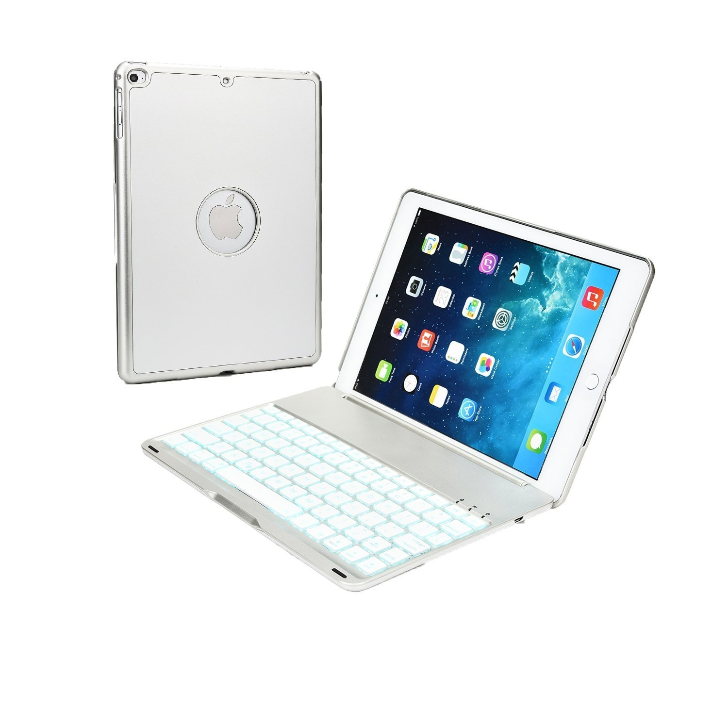 Bàn phím Bluetooth F8S cho iPad Mini 123 - 7 màu đèn cho bàn phím