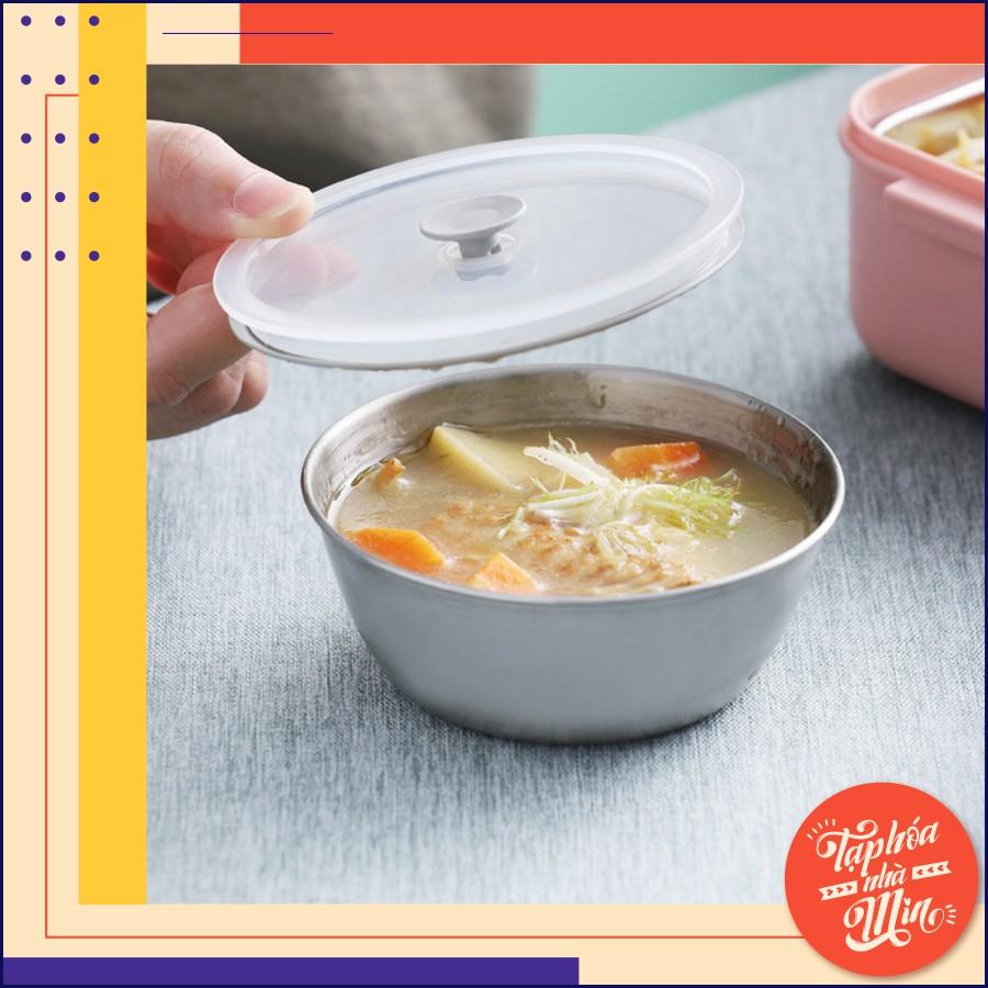 Hộp Cơm 2 Tầng INOX 304 Giữ Nhiệt - Kèm Chén Soup & Muỗng Đũa Nĩa