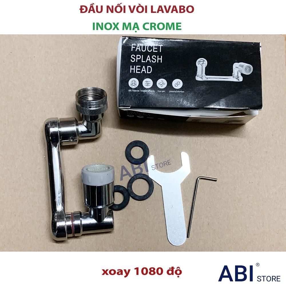 ĐẦU NỐI VÒI NƯỚC, ĐẦU NỐI VÒI LAVABO SIÊU BỀN THÔNG MINH XOAY 1080 ĐỘ ĐỒNG, INOX MẠ CROM