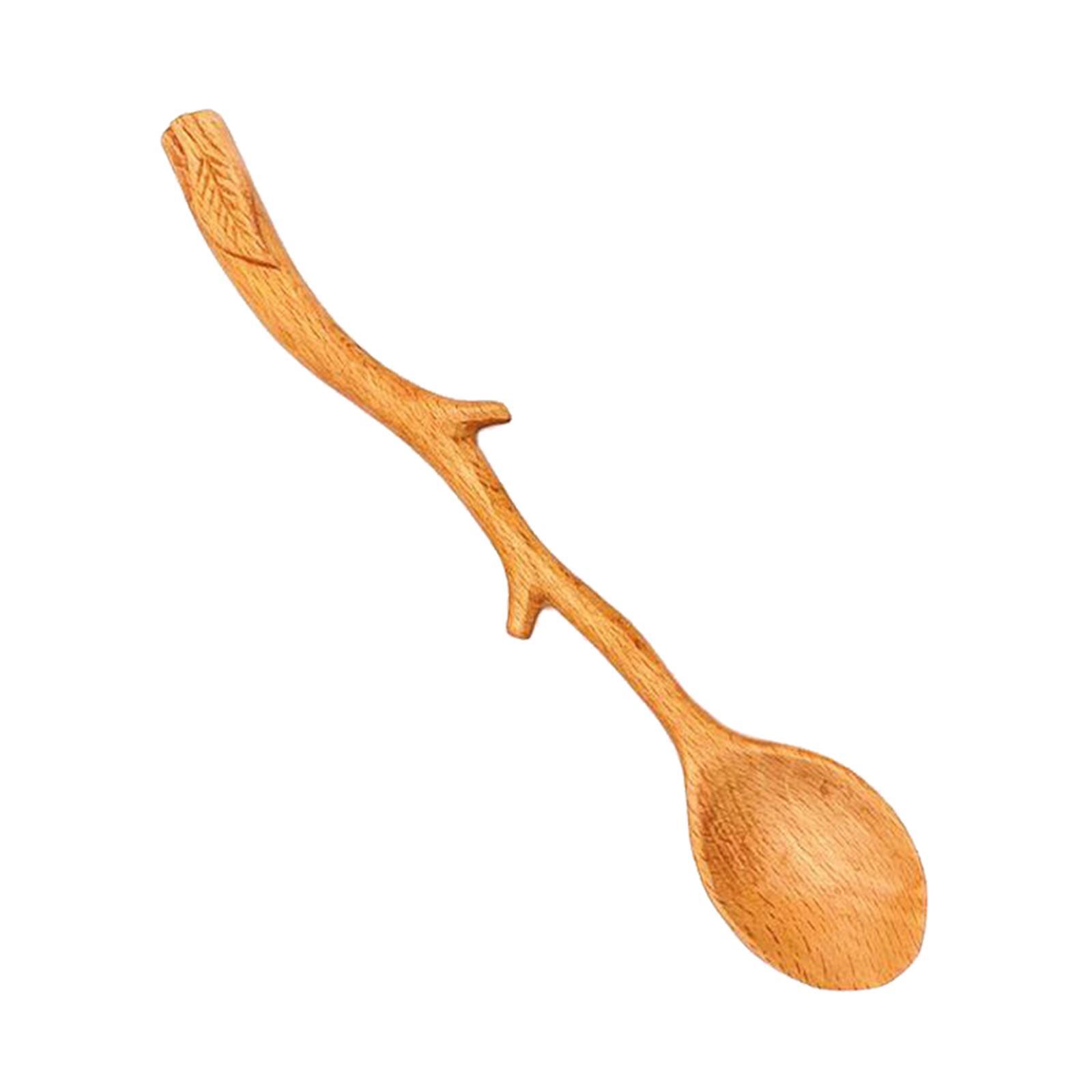 Soup Spoon Tableware Beech Spoons Coffee Stirring Spoon for Household Home
