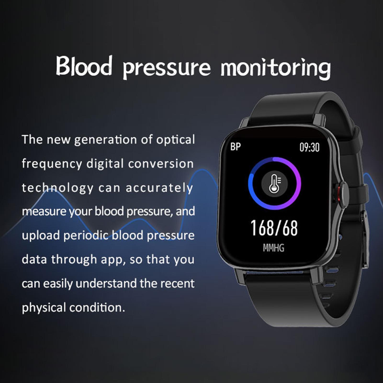Smart Watch Bluetooth Monitor Digital Smartwatch for Men Women Black