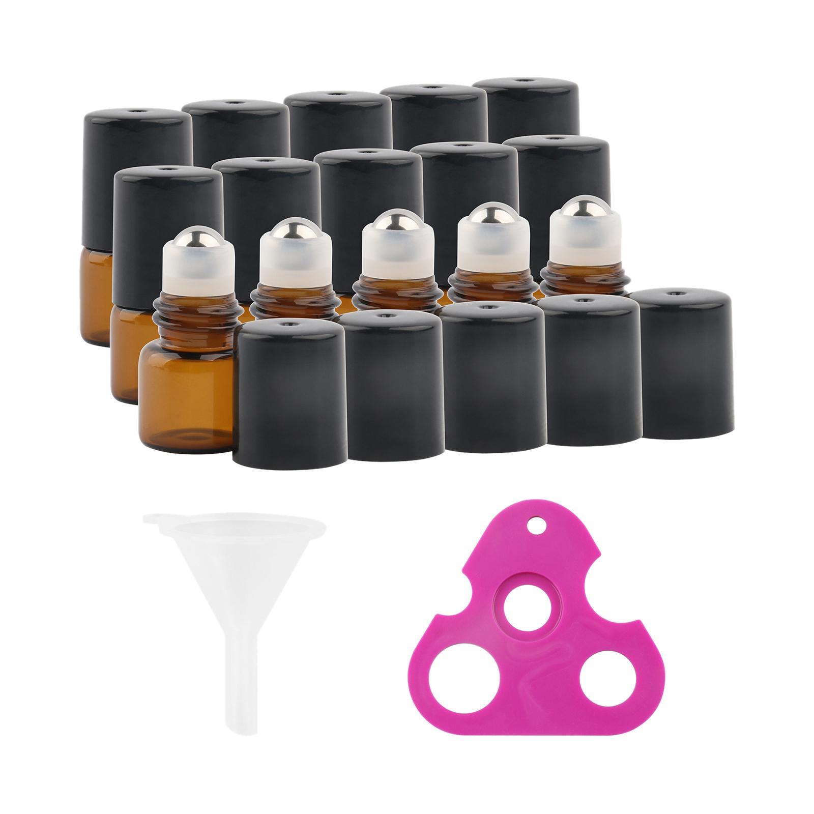 Rollerball Bottle Portable Empty Glass Vial Roll on Bottle for Liquids Home Travel