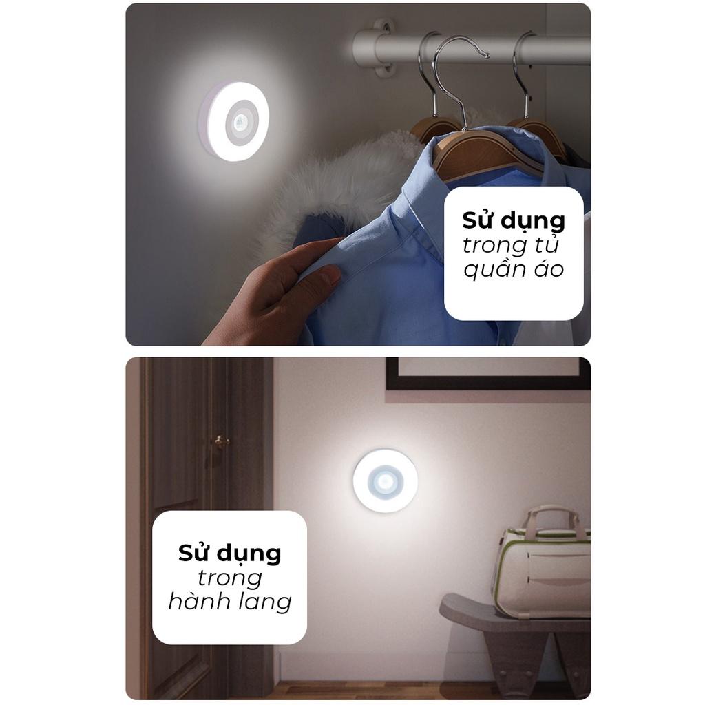 Đèn led cảm ứng chuyển động, tự bật tắt thông minh không dây, dán phòng ngủ, tủ quần áo, cầu thang tiện lợi