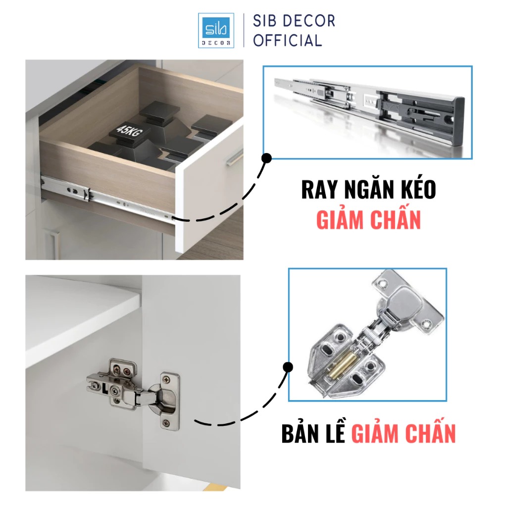 Tủ Quần Áo Cho Bé Với Thiết Kế 2 Cánh Hiện Đại Màu Trắng Thương Hiệu SIB Decor TA21