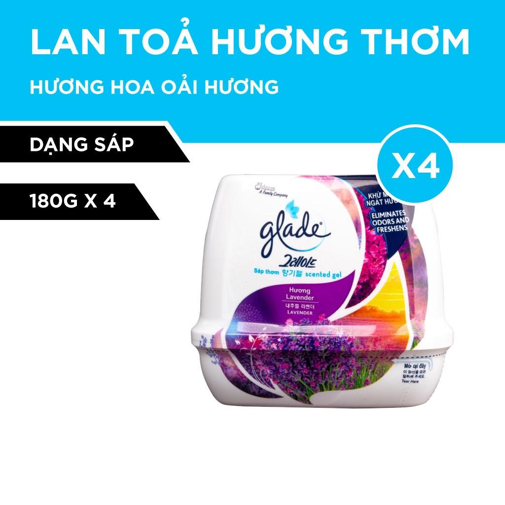 Combo 4 Sáp Thơm GLADE Hương Lavender 180g/sáp