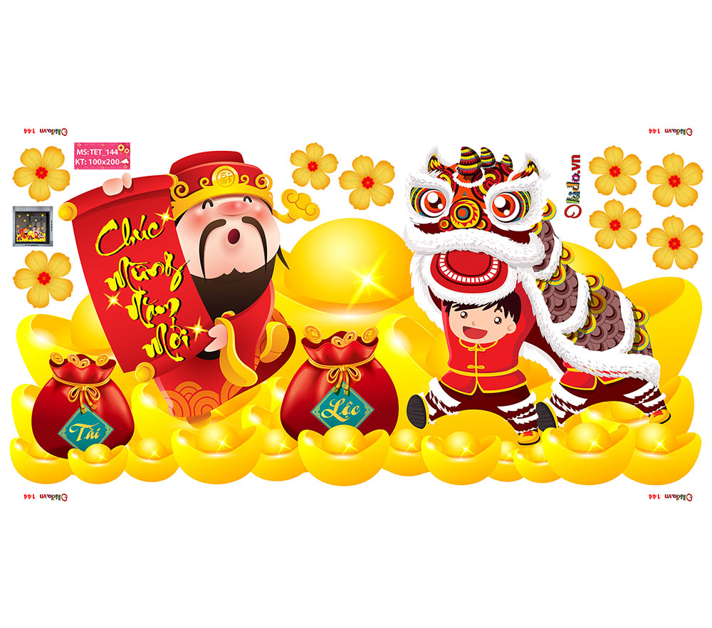 Decal trang trí tết  số 144