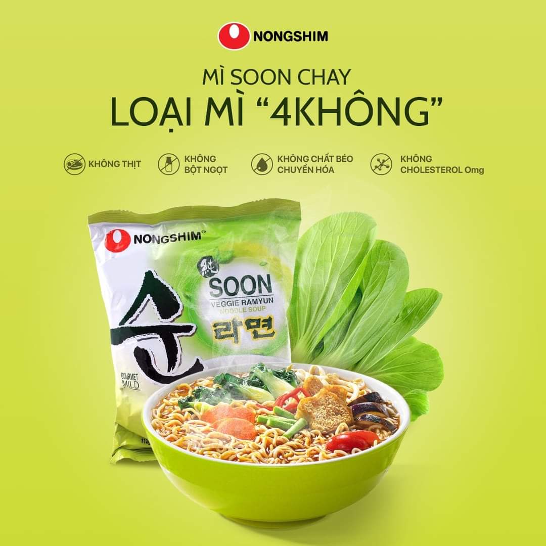 (COMBO 5 GÓI) MÌ CHAY SOON VEGGIE RAMYUN 112G