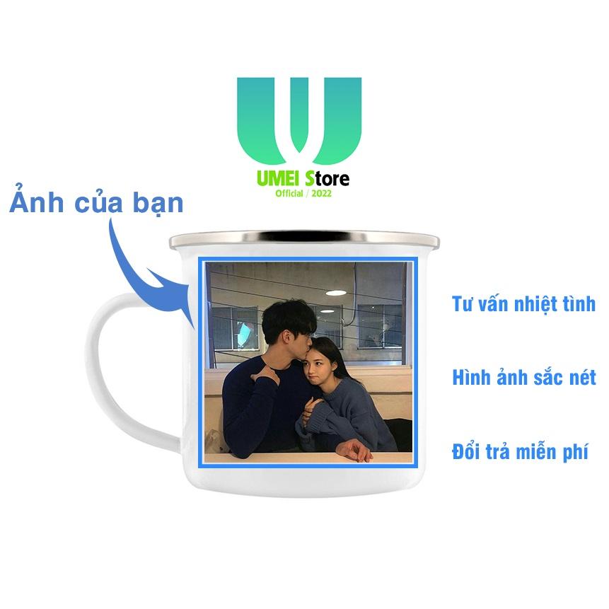 Cốc Uống Nước Inox Tráng Men Cắm Trại Làm Quà Tặng Campfire Mug IN THEO YÊU CẦU
