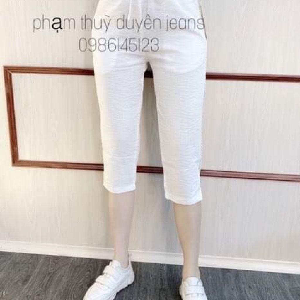 Quần Lửng 9 Tấc Cho Nữ Chất Đũi Fom Chuẩn Đẹp -Sang Chảnh -Hình Thật