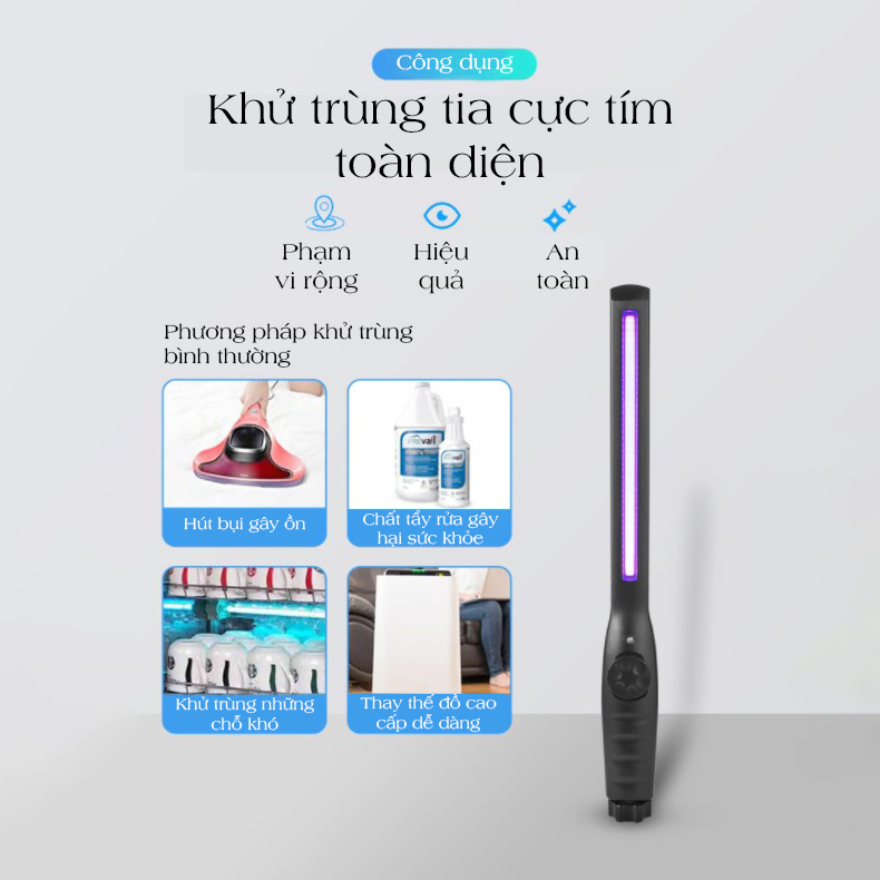 Đèn khử trùng bằng tia cực tím - khử khuẩn nhanh và tiện lợi tại nhà - K1203