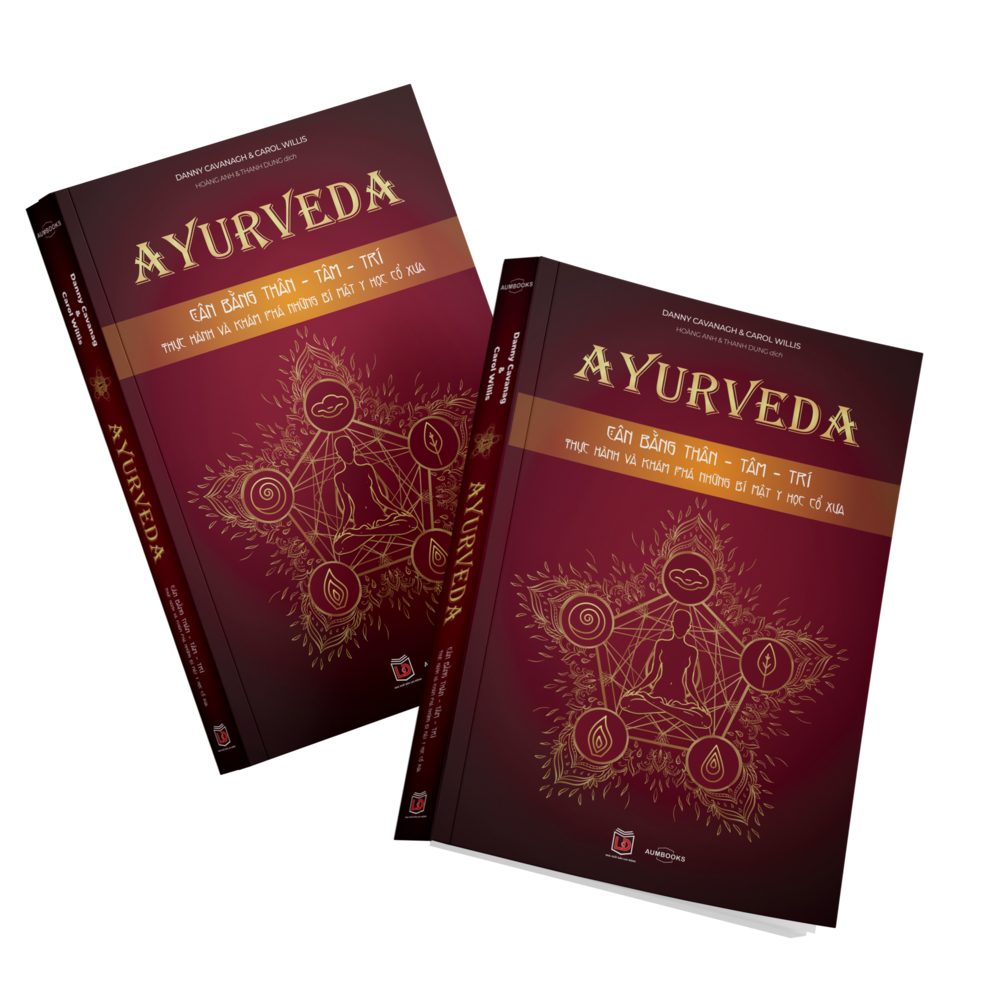 Sách Ayurveda ( cân bằng thâm tâm trí ), Phương pháp y thuật cổ truyền Ấn Độ hơn 5.000 tuổi - Á Châu Books, bìa mềm 384 trang