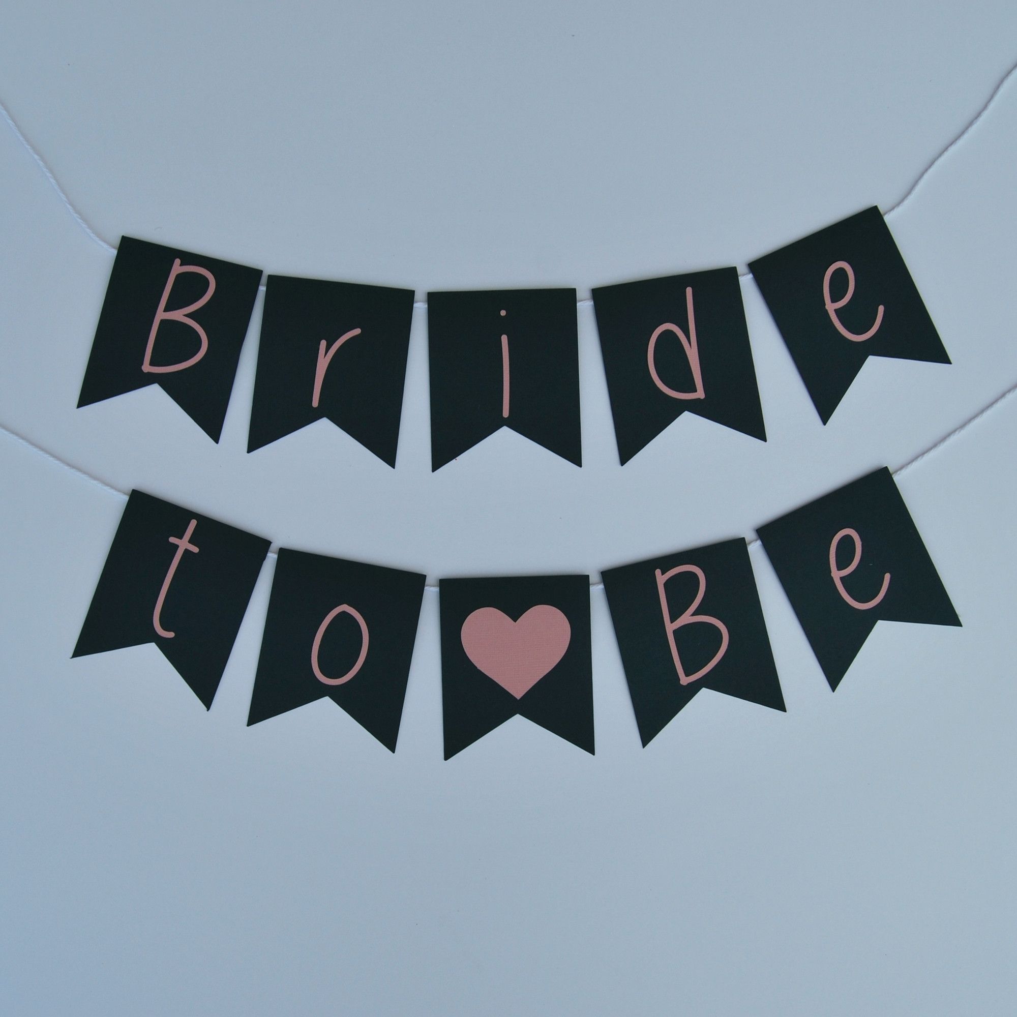 Bộ dây cờ màu đen trang trí Bride To Be bunting ctdt37