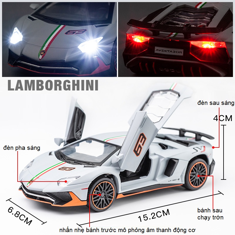 Xe Mô Hình Hợp Kim Lamborghini LP780_Tỷ lệ 1:32