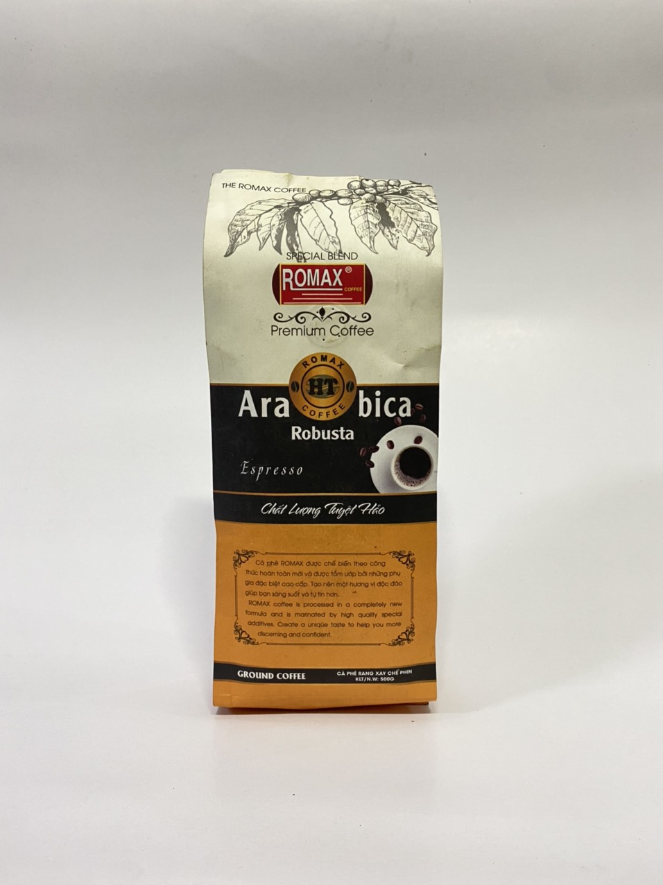 Cà phê rang xay ROMAX HT Arabica Robusta Espresso 500gr - Romax Coffee