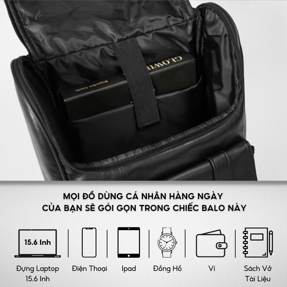 Balo Da Thời Trang Nam Nữ Chống thấm nước,Balo da PU Cao Cấp,Cặp đi học ulzzang,Balo đựng Laptop 15.6 inh -