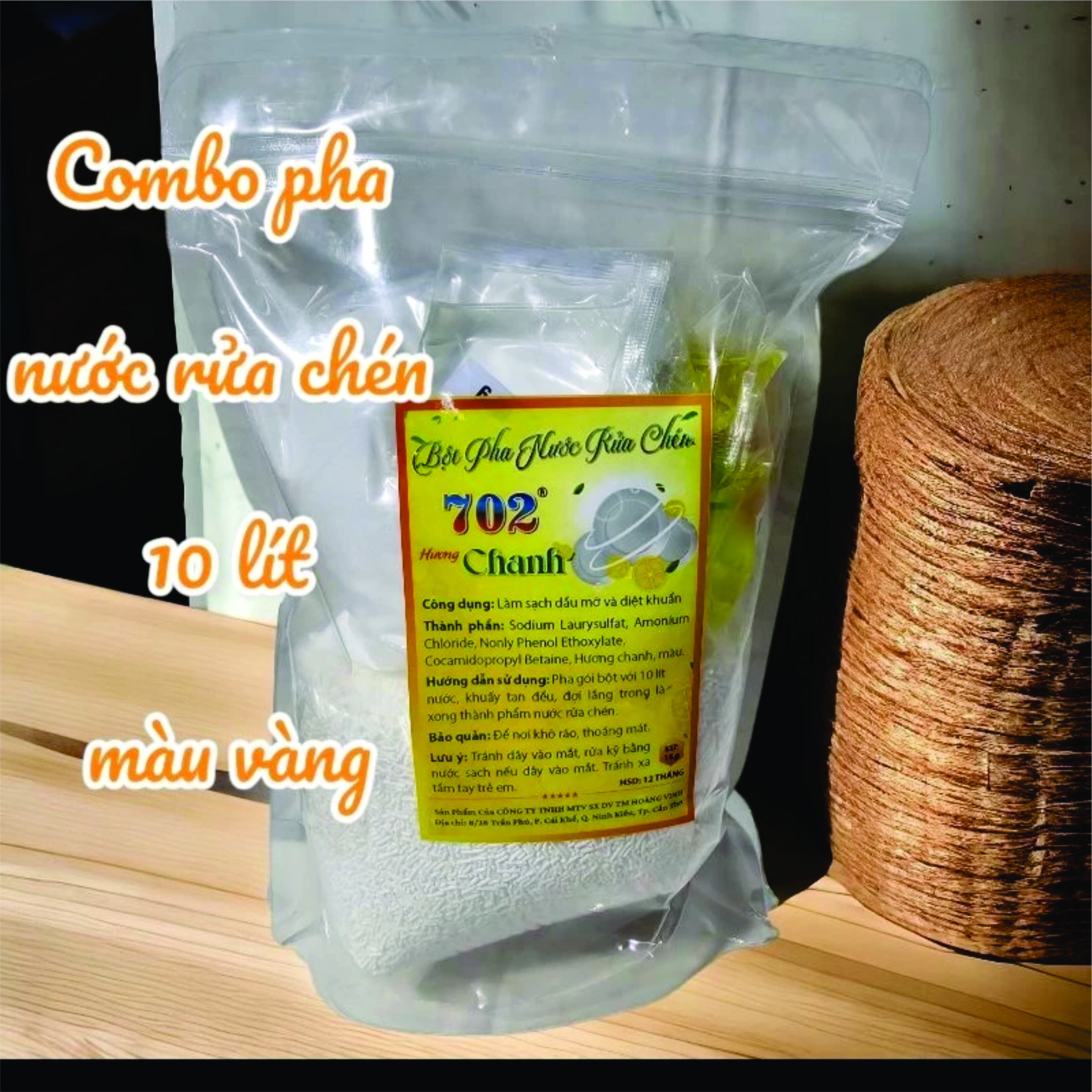 hỗn hợp pha nước rửa chén, bát  tự pha được 10L Hương Chanh Nhiều Bọt Sạch Chén Bát