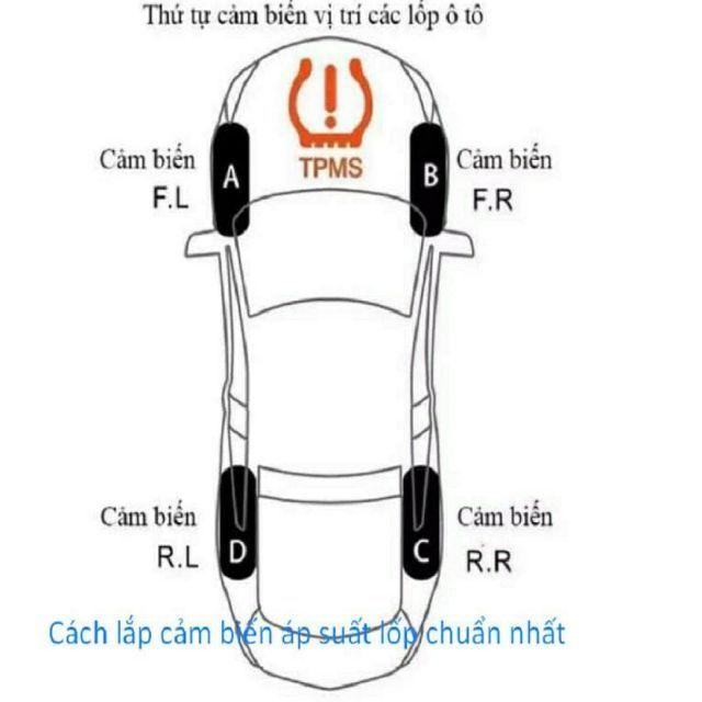 Cảm biến đo áp suất lốp,van gắn ngoài,Led màu