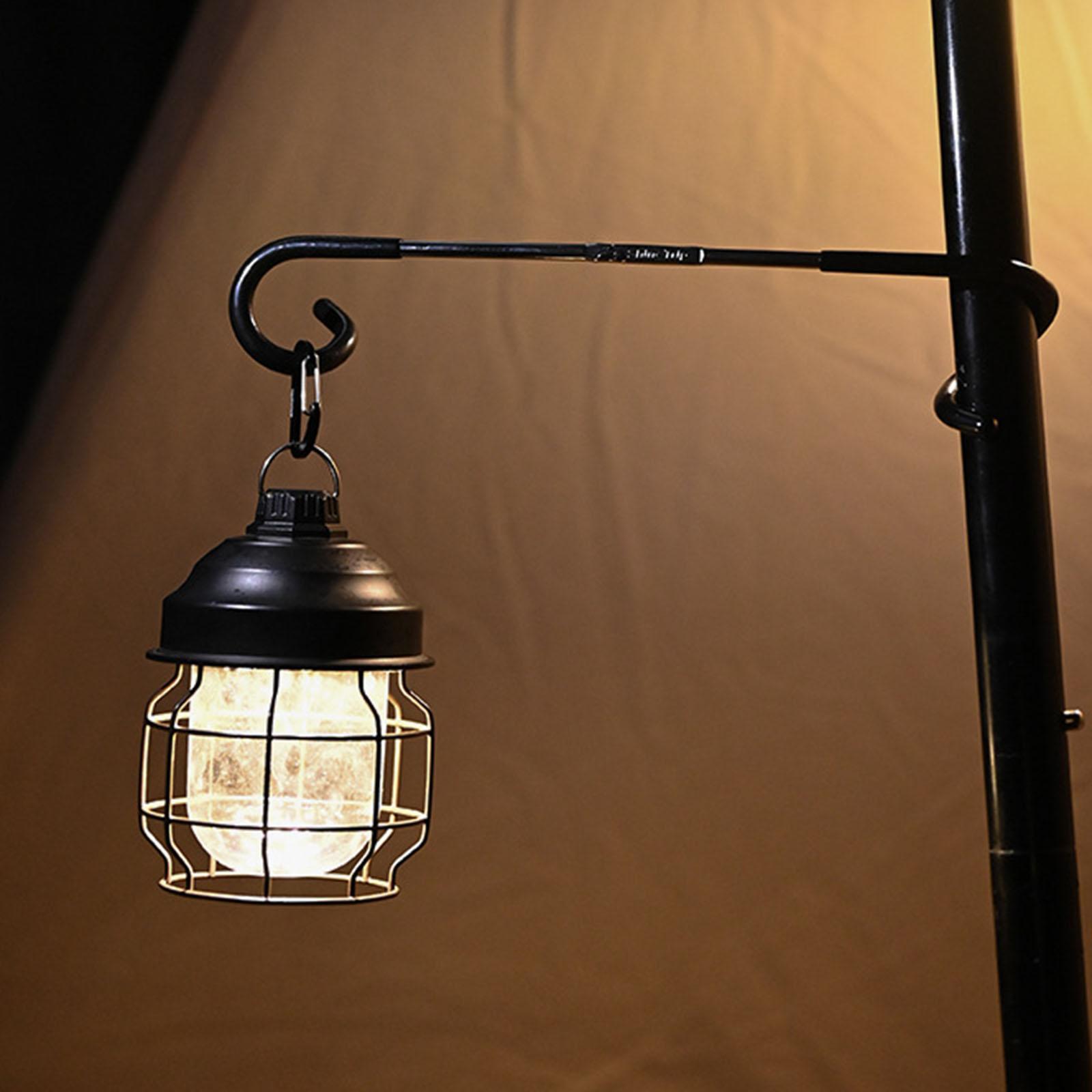 Camping Lamp Hook Double End Holders Camping Light Pole for Traveling Hiking