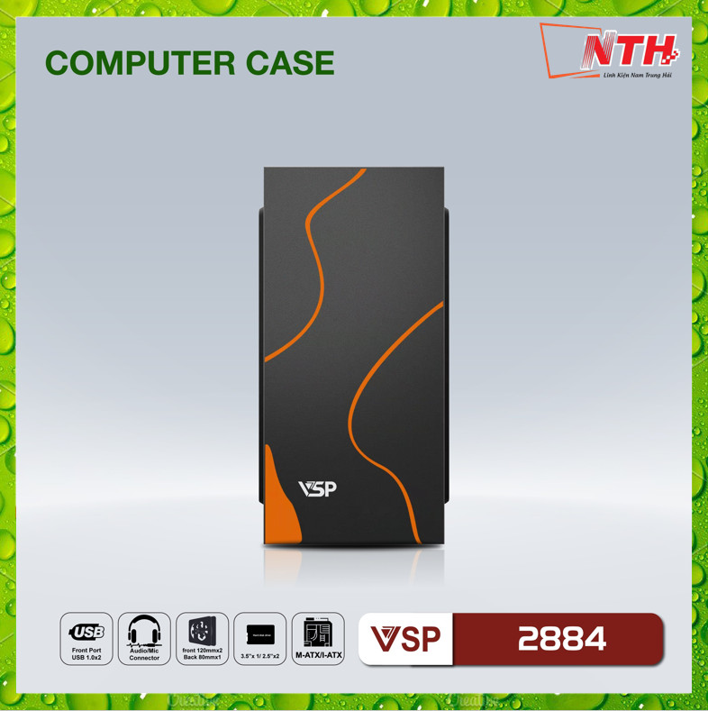 Vỏ Case Máy Tính VSP 2884 (Chuẩn mATX) - Hàng Nhập Khẩu