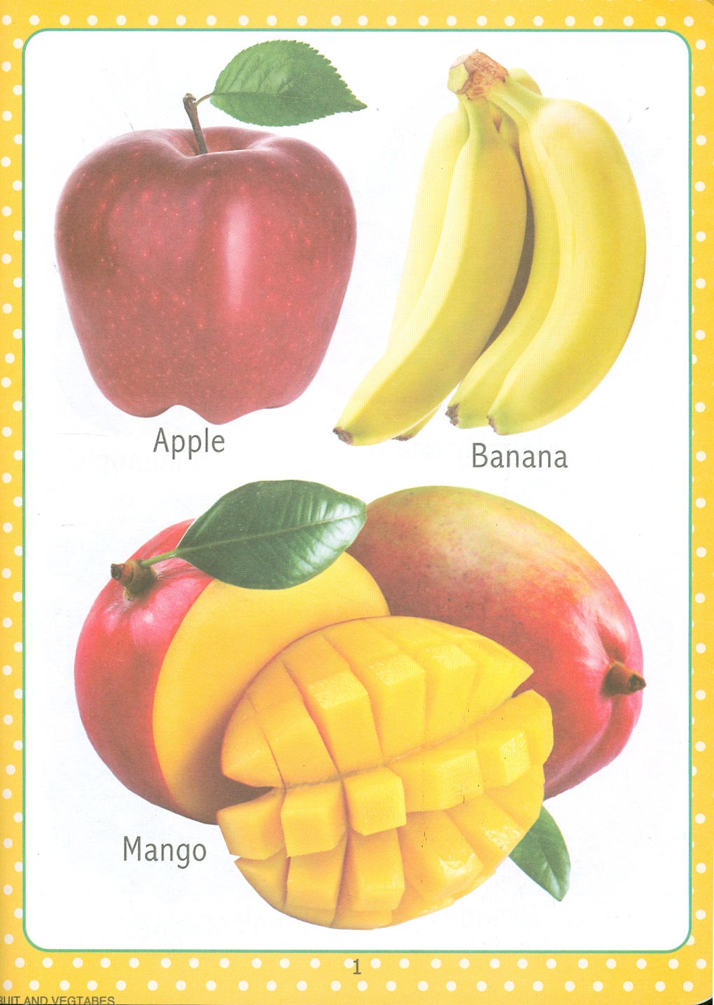 My First Early Learning - Fruit And Vegetables Book (Bài học đầu tiên của tôi - Sách về rau củ quả)
