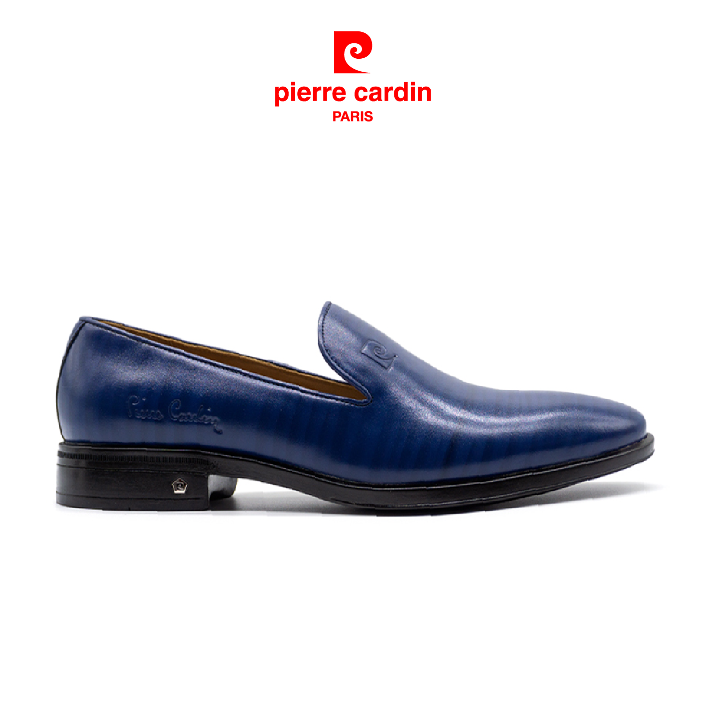 Giày Tây Nam không dây Pierre Cardin da bò PCMFWL 730 - Xanh Navy