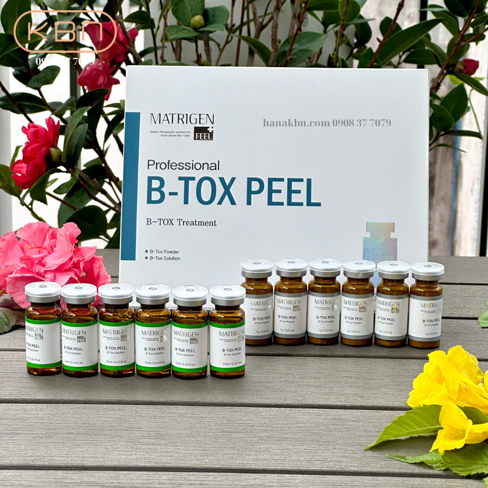 Tảo Peel Da B-TOX PEEL, Tảo Tái Tạo Da 2 Màu - 12 Lọ/ Hộp - Loại Bỏ Độc Tố, Mụn, Làm Sạch Da (Hàng Chính Hãng)