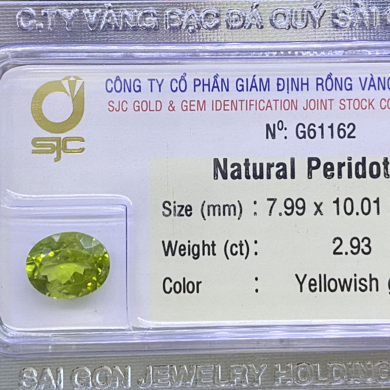 Viên Đá Peridot Ngọc Olivin Thiên Nhiên, Đá Phong Thủy Loại Lớn Mài Giác Oval Kiểm Định