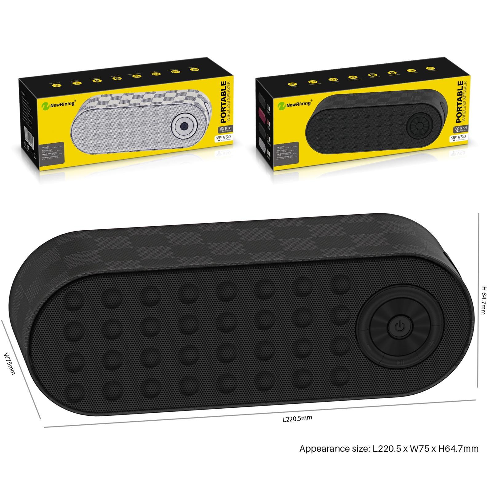 Loa không dây di động Loa tương thích Bluetooth Hộp âm thanh Bass Soundbars Hộp nhạc Máy nghe nhạc cho cắm trại ngoài trời Màu sắc: 9909-Đen