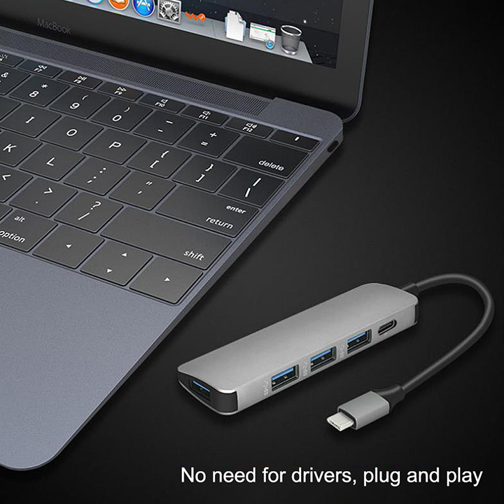 Thiết bị chuyển đổi Type-C sang USB dành cho macbook pro OCTech - Hàng chính hãng